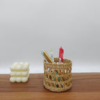 Handmade Natural Fiber Decorative Basket | Kelmera