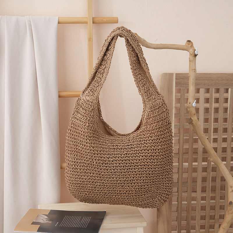 Handmade Wicker Bag Brown Beige | Kelmera