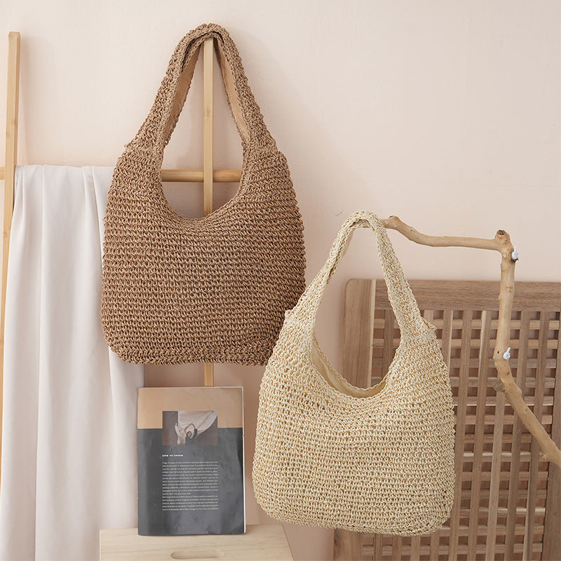Handmade Wicker Bag Brown Beige | Kelmera