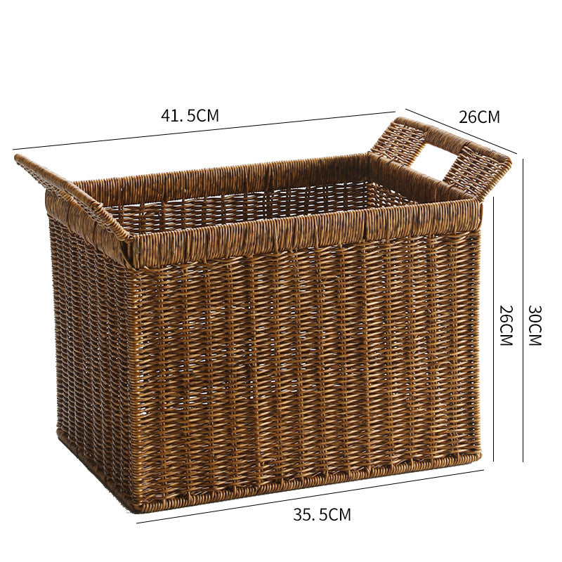 Handmade Woven Storage Basket Dark Brown | Kelmera