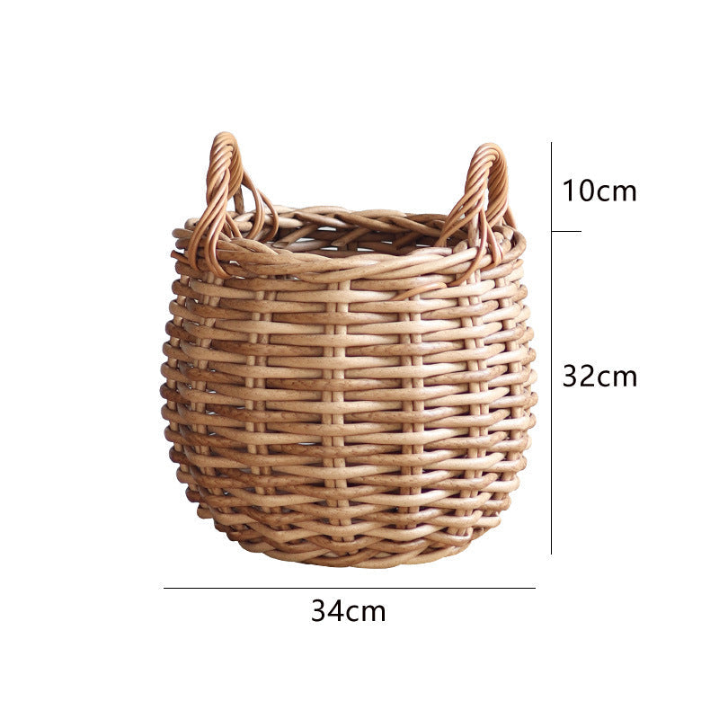 Handwoven Basket with Practical Handles | Kelmera