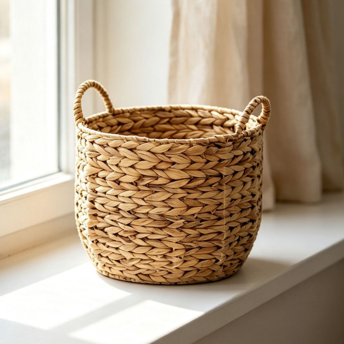 Handwoven Decorative Basket with Heart Motif | Kelmera