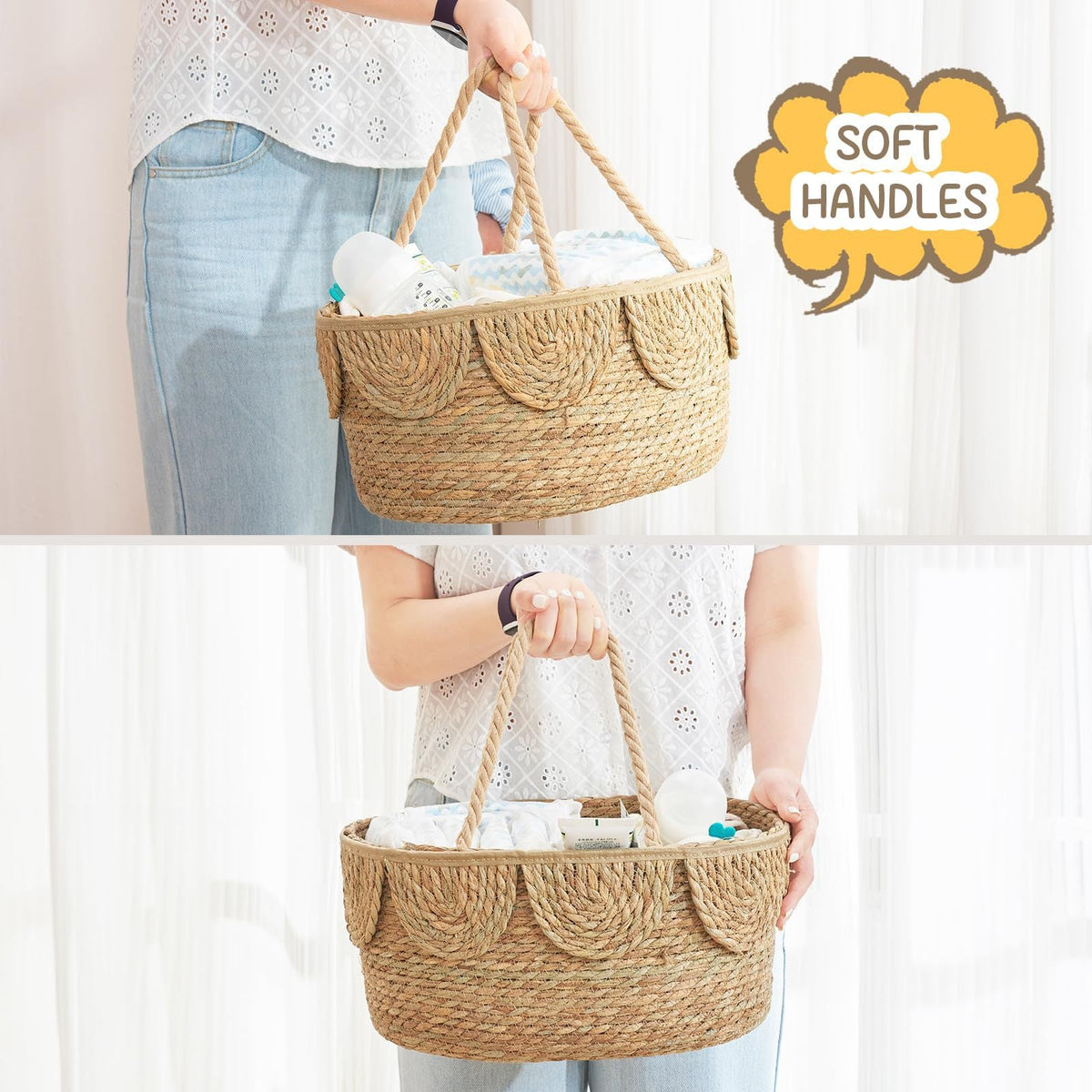 Handwoven Decorative Basket with Ruffles | Kelmera