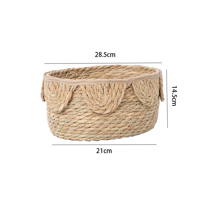 Handwoven Decorative Basket with Ruffles | Kelmera