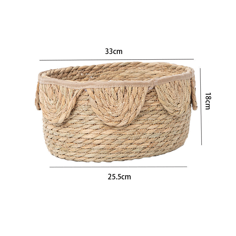 Handwoven Decorative Basket with Ruffles | Kelmera