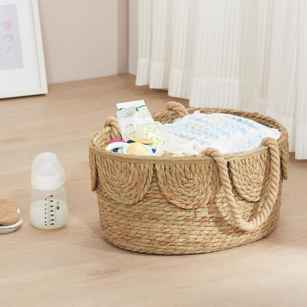 Handwoven Decorative Basket with Ruffles | Kelmera