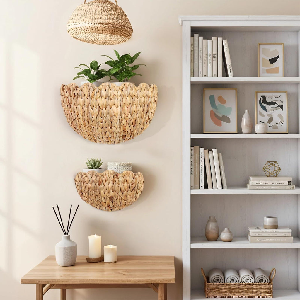 Handwoven Decorative Basket with Wave Pattern | Kelmera