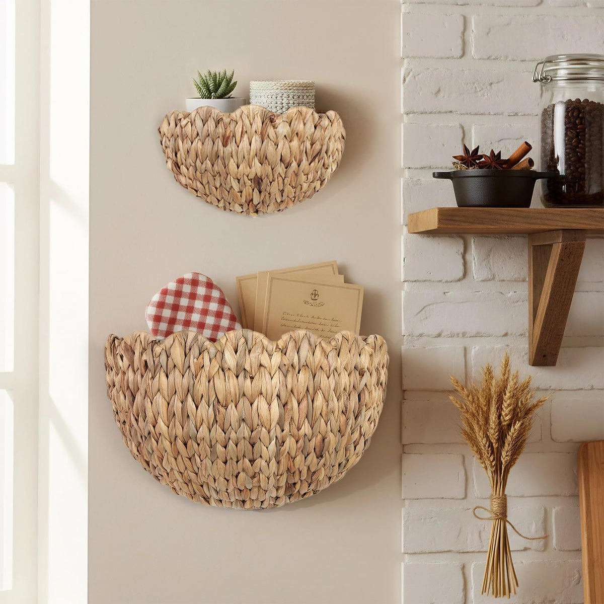 Handwoven Decorative Basket with Wave Pattern | Kelmera