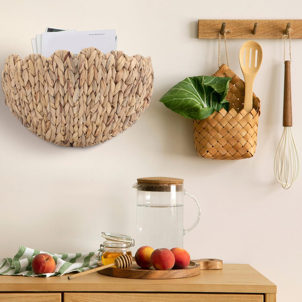 Handwoven Decorative Basket with Wave Pattern | Kelmera