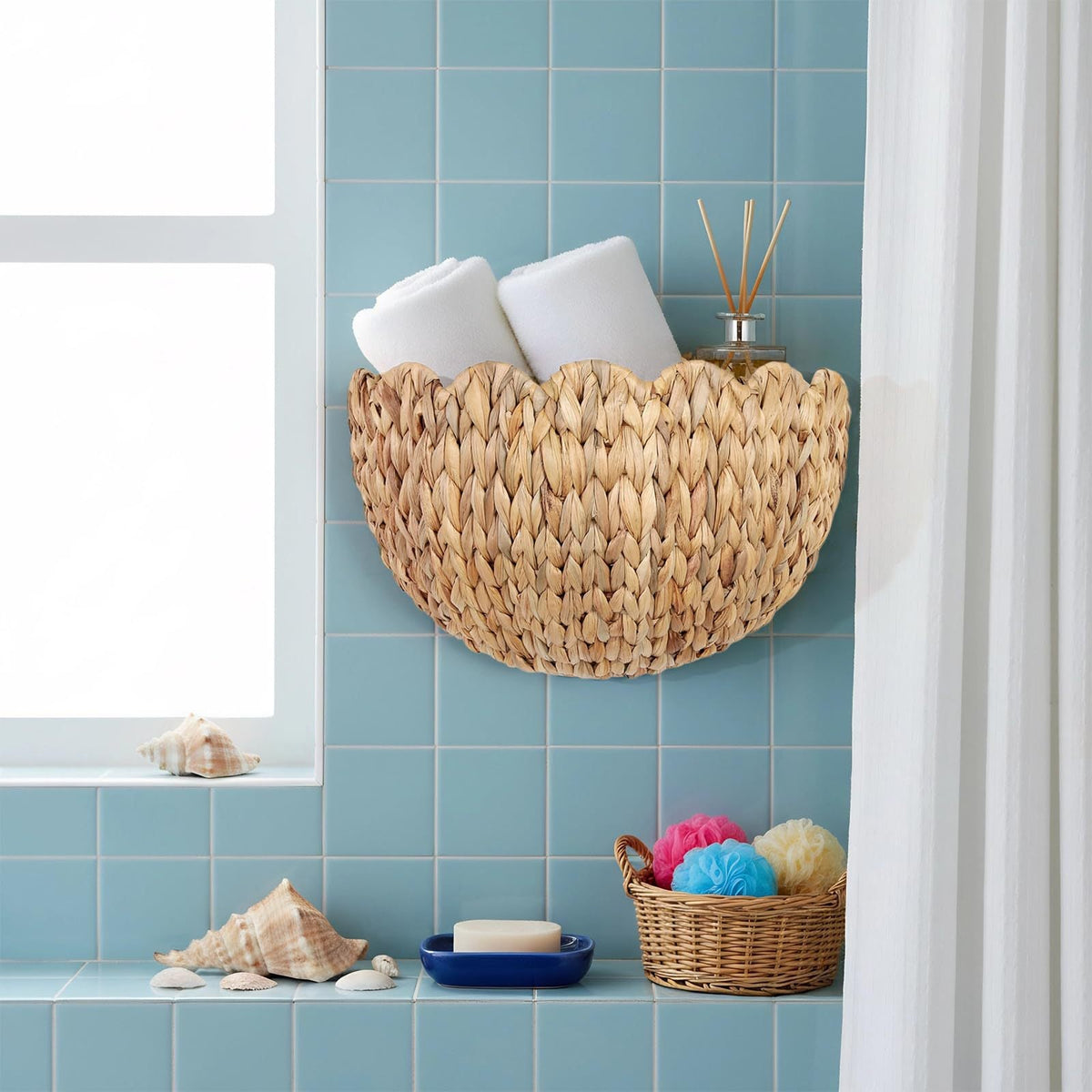 Handwoven Decorative Basket with Wave Pattern | Kelmera