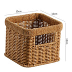 Handwoven Decorative Storage Basket with Cut-Out Handles | Kelmera