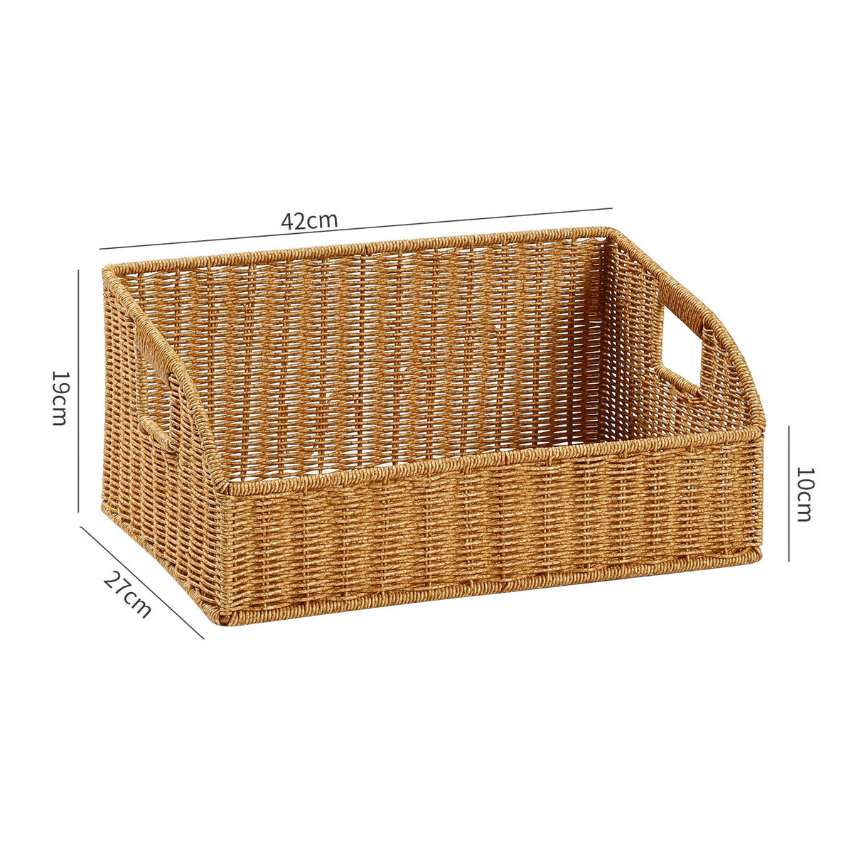 Handwoven Decorative Storage Container Light Brown | Kelmera