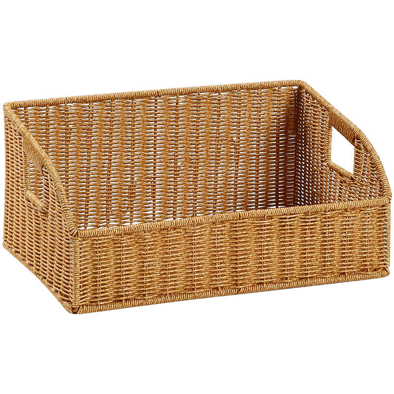 Handwoven Decorative Storage Container Light Brown | Kelmera