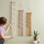 Handwoven Macrame Wall Decoration with Leaf Design | Kelmera
