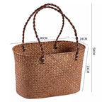 Handwoven Multifunctional Storage Basket Coffee Orange | Kelmera