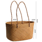 Handwoven Multifunctional Storage Basket Coffee Orange | Kelmera