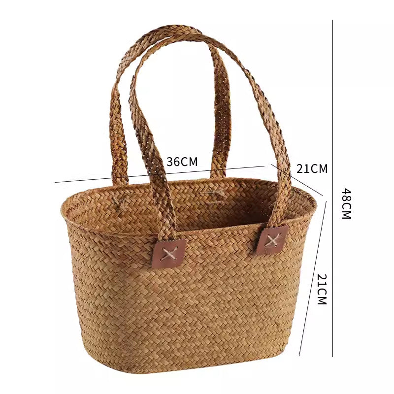 Handwoven Multifunctional Storage Basket Coffee Orange | Kelmera