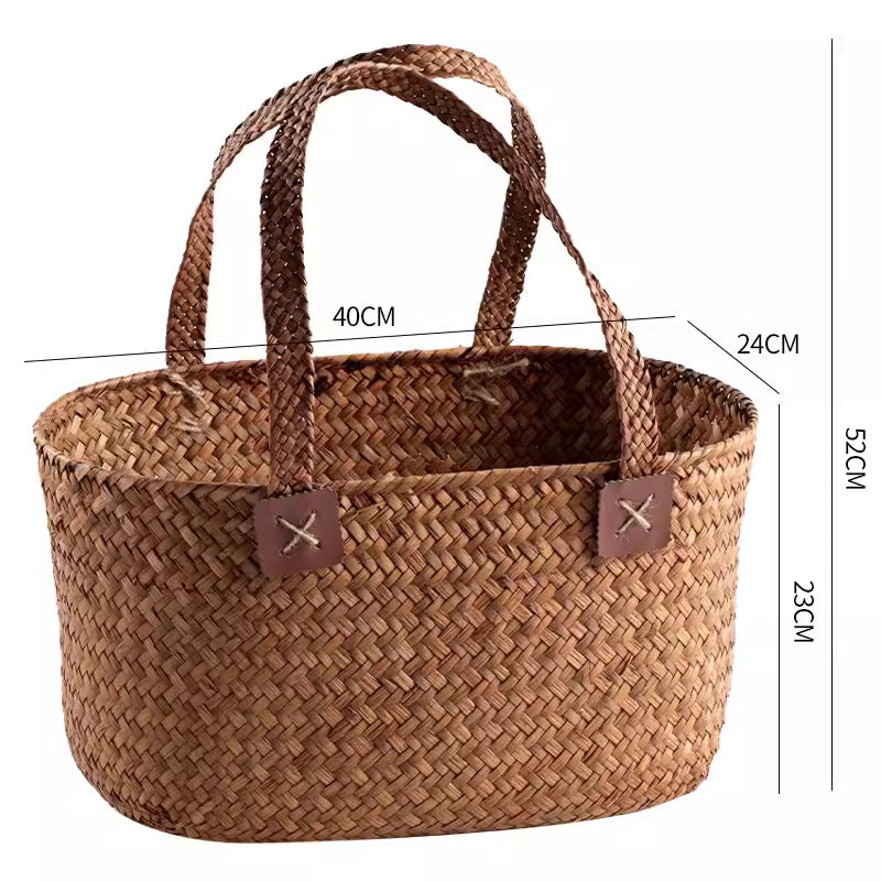 Handwoven Multifunctional Storage Basket Coffee Orange | Kelmera
