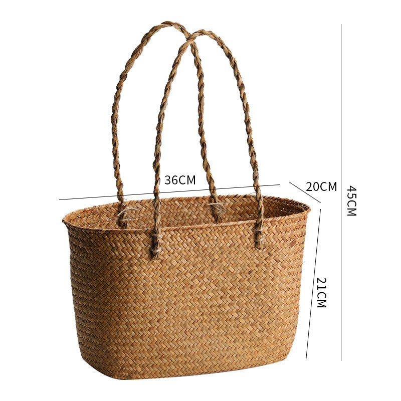 Handwoven Multifunctional Storage Basket Coffee Orange | Kelmera