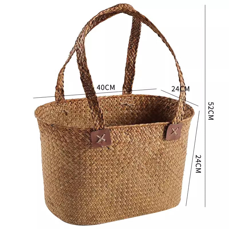 Handwoven Multifunctional Storage Basket Coffee Orange | Kelmera