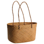 Handwoven Multifunctional Storage Basket Coffee Orange | Kelmera