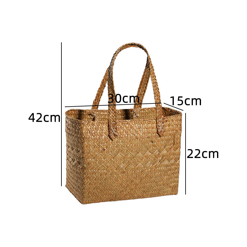 Handwoven Natural Fiber Beach Bag | Kelmera