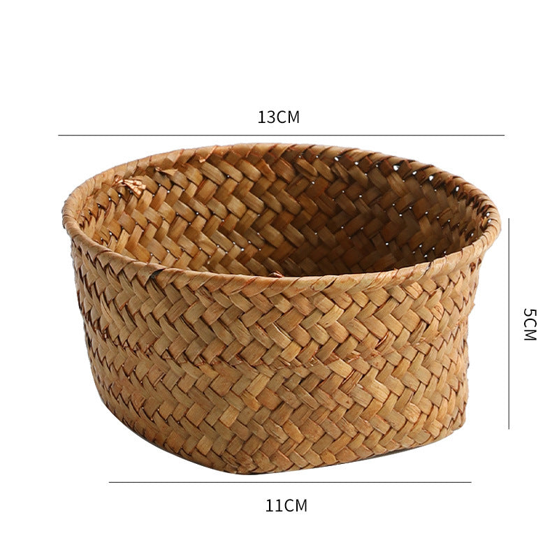 Handwoven Natural Fiber Decorative Storage Basket | Kelmera