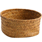 Handwoven Natural Fiber Decorative Storage Basket | Kelmera