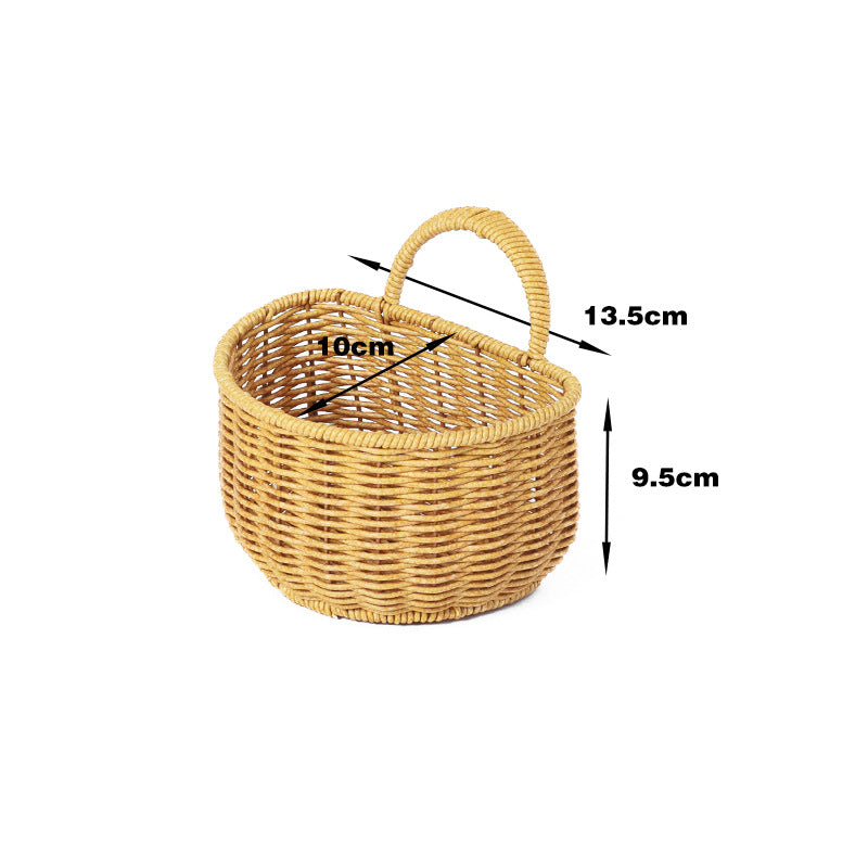 Handwoven Rectangular Storage Basket Floral Beige | Kelmera