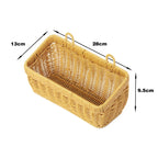Handwoven Rectangular Storage Basket Floral Beige | Kelmera