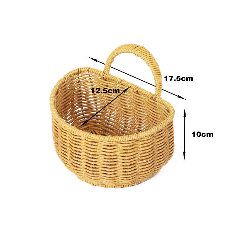 Handwoven Rectangular Storage Basket Floral Beige | Kelmera