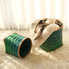 Handwoven Storage Basket Blue-Green | Kelmera