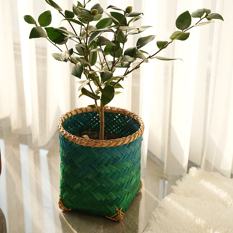 Handwoven Storage Basket Blue-Green | Kelmera