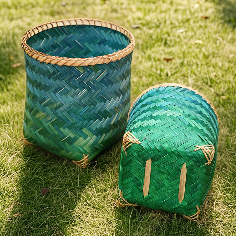 Handwoven Storage Basket Blue-Green | Kelmera