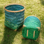 Handwoven Storage Basket Blue-Green | Kelmera