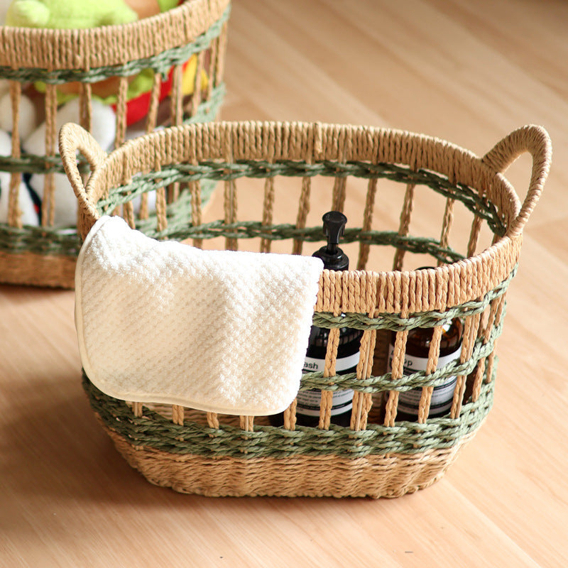 Handwoven Storage Basket Two Pieces Small Large Combines | Kelmera