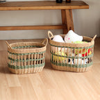 Handwoven Storage Basket Two Pieces Small Large Combines | Kelmera