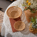 Handwoven Storage Basket White Brown | Kelmera