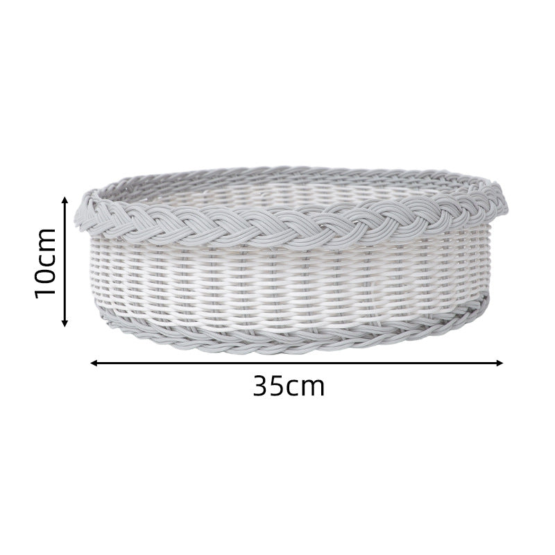 Handwoven Storage Basket with Decorative Edge | Kelmera