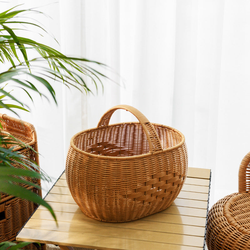 Handwoven Storage Basket with Handle | Kelmera