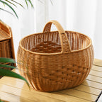 Handwoven Storage Basket with Handle | Kelmera