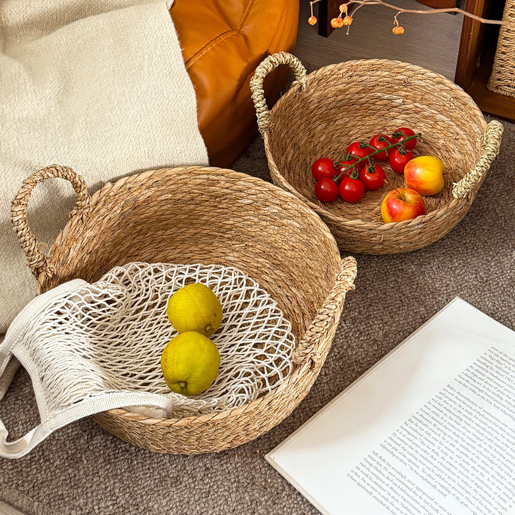 Handwoven Storage Basket with Handles | Kelmera
