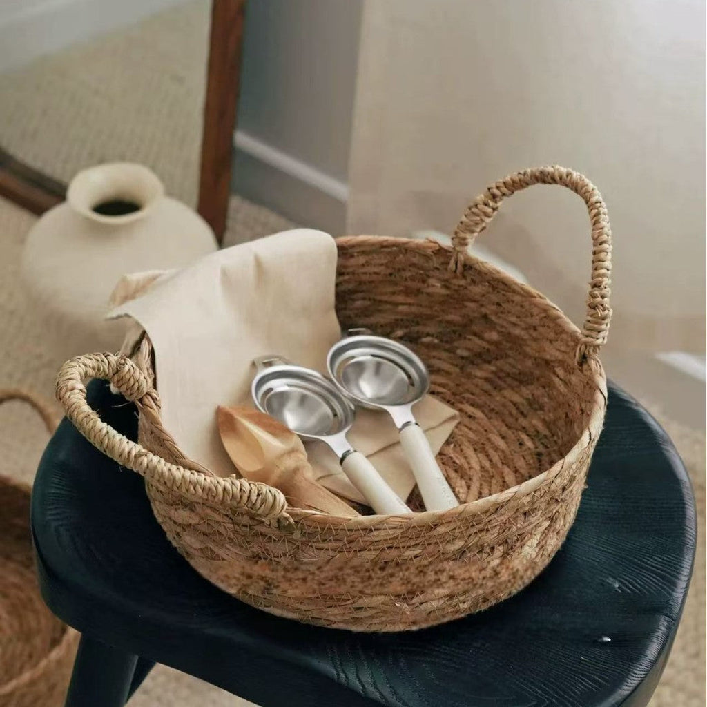 Handwoven Storage Basket with Handles | Kelmera