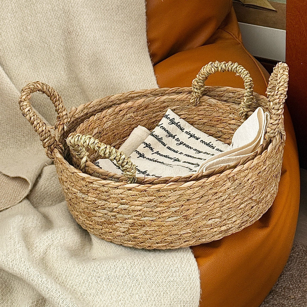 Handwoven Storage Basket with Handles | Kelmera