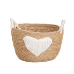 Handwoven Storage Basket with Heart Design | Kelmera