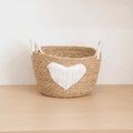 Handwoven Storage Basket with Heart Design | Kelmera
