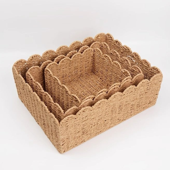 Handwoven Storage Basket with Playful Design | Kelmera