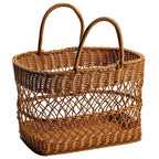 Handwoven Storage Basket with Sturdy Handles Brown | Kelmera