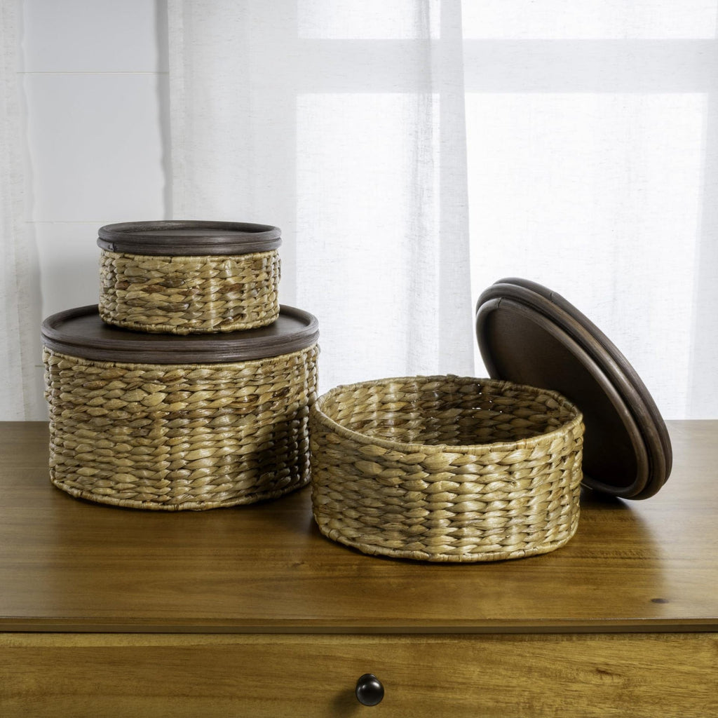 Handwoven Storage Basket with Two Handles | Kelmera