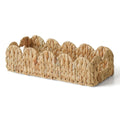 Handwoven Storage Basket with Wave Edge Wood Handle Small | Kelmera